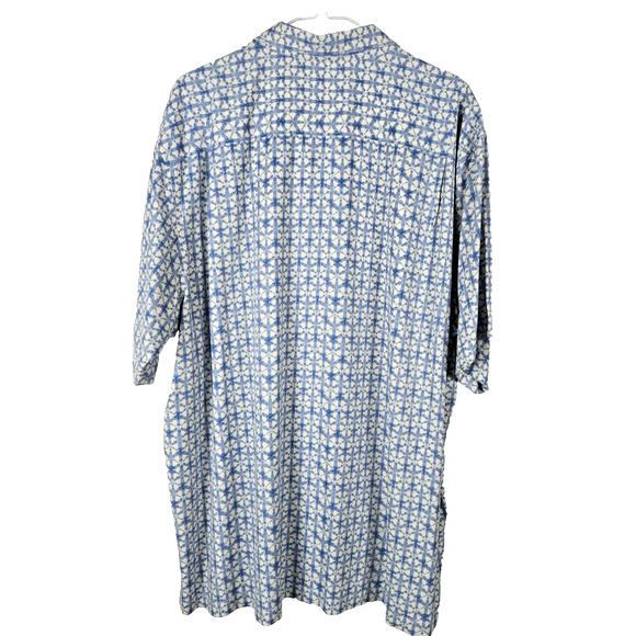 Tommy Bahama 100% Silk Machine Washable Button Front Shirt Size 2XL Pattern - Picture 2 of 8